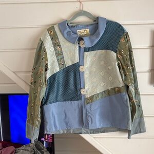 Patchwork Button-Up Jacket